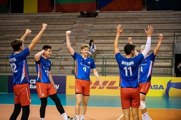 Czech Republic in the semifinals of #EuroVolleyU18M after defeating Germany in straight sets